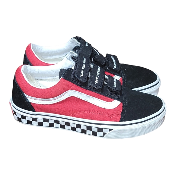 Vans Old Skool V Gray Triple Strap Hook & Loop Shoes Skate Sneakers Size 6 B11 - Picture 4 of 7